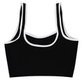 thumbnail image 7 of Cropped Tank Tops for Women High Impact Push Up Racerback Sleeveless Contrast Binding Workout Yoga Gym Tanks, 7 of 7