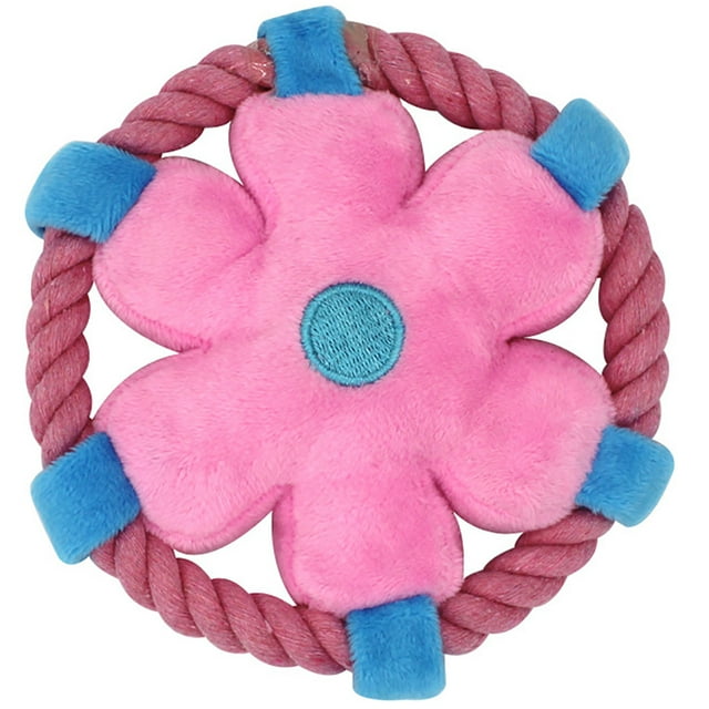 Jouet Disque Volant pour Chien : Jouet en Peluche Rond en Corde de Coton Jouet de Dentition pour Chiot