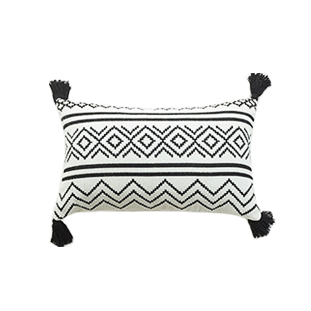 Doolland Morocco Tufted Boho Throw Pillow Covers Lumbar Small