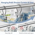 thumbnail image 4 of Bathway Shower Curtain Hooks Black Shower Curtain Rings, Simple Double Hook Shower Curtain Hooks Rust Proof, Smooth Sturdy Metal Shower Hooks for Shower Curtain Rod, 12Pcs Shower Rod Hooks, 4 of 7