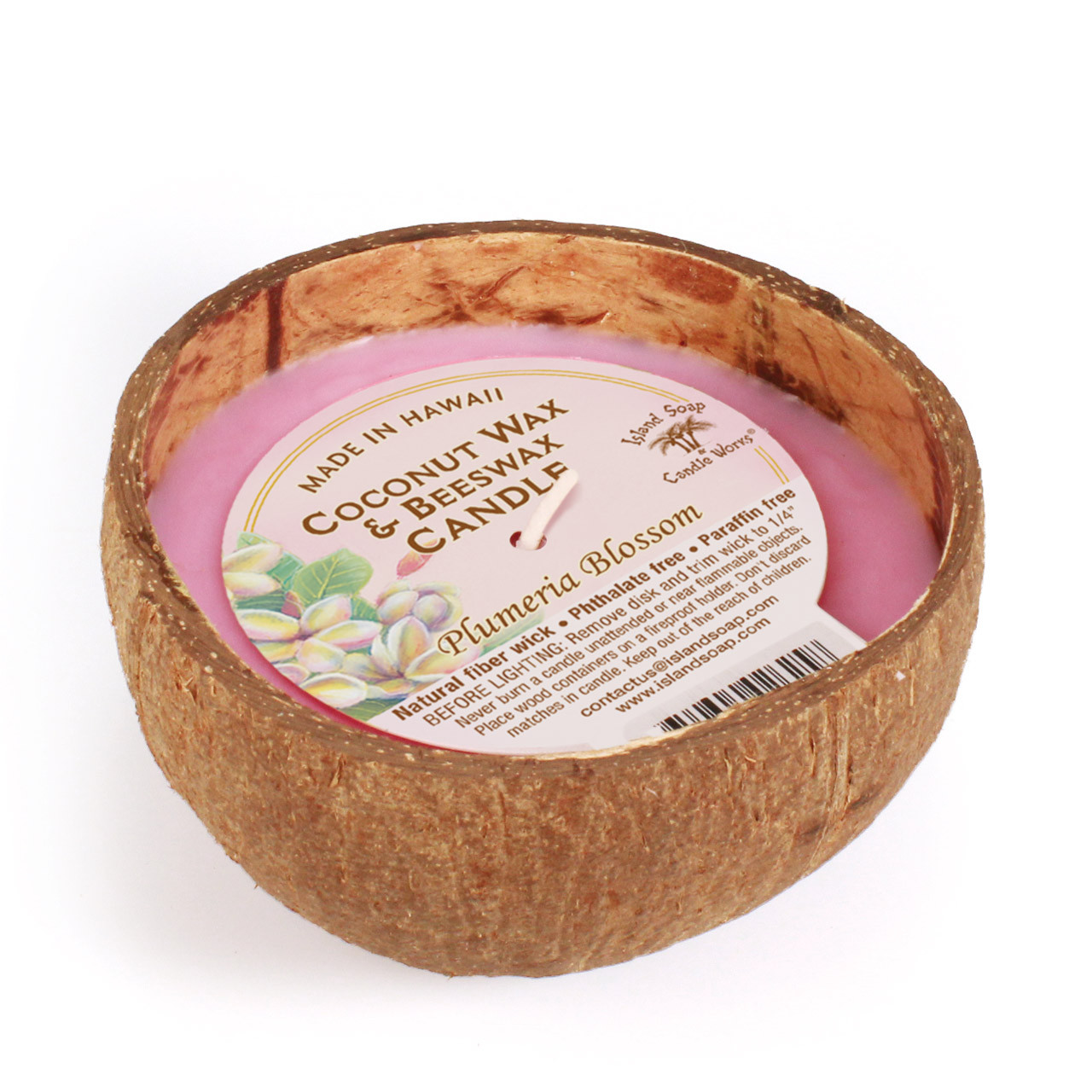 Plumeria Blossom Coconut Bowl Candle
