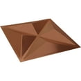 thumbnail image 6 of Ekena Millwork 19 5/8"W x 19 5/8"H Haven EnduraWall Decorative 3D Wall Panel, Bright Coat Copper (12-Pack for 32.04 Sq. Ft.), 6 of 6