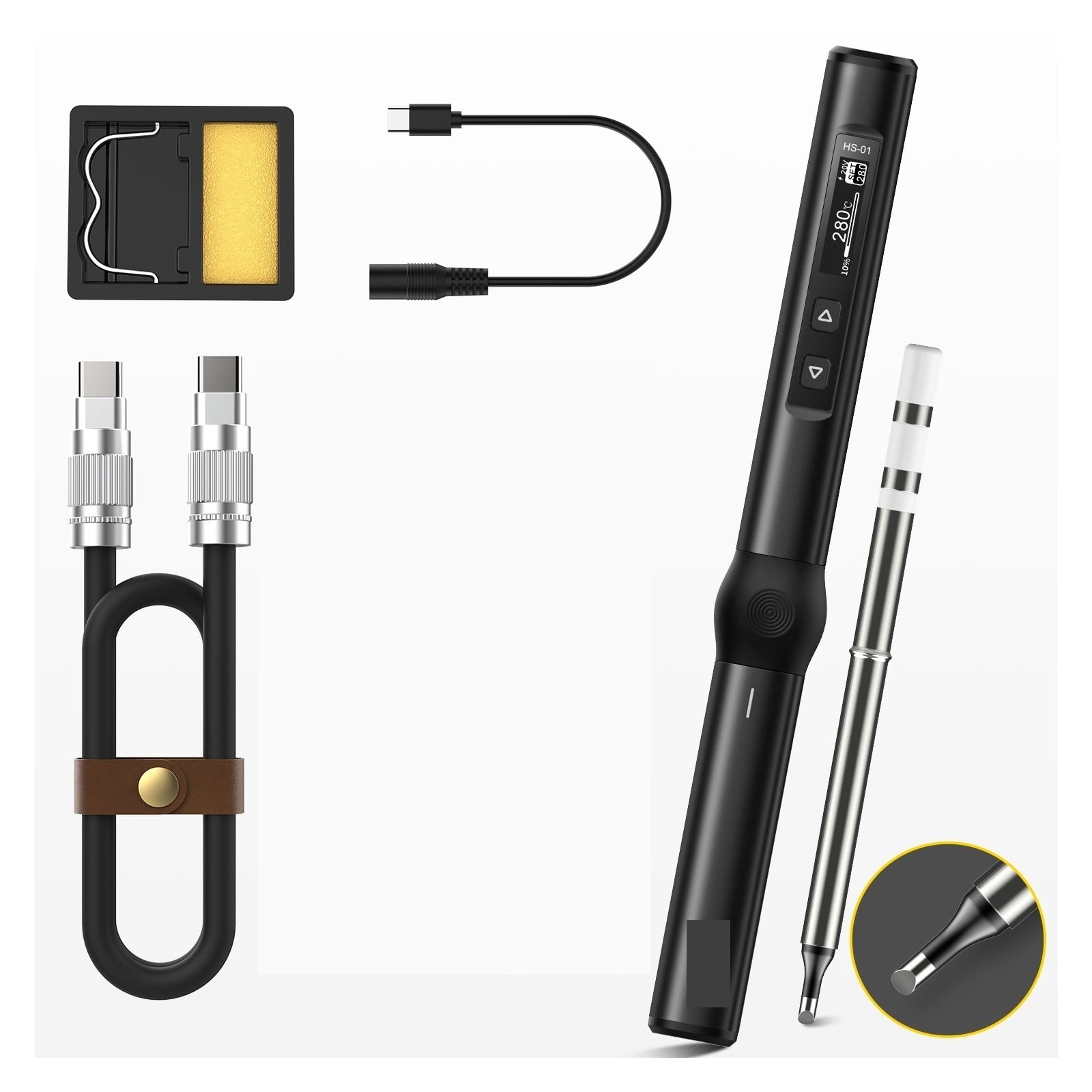 Smart Soldering Station,Electric Soldering Iron,Adjustable Constant Temperature Fast Heat Solder Iron Kit ,Portable