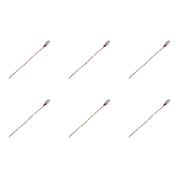 HobbyFlip 3.7v Red LED Lights Night Flying Light H107C-A33 Compatible with Hubsan X4 H107C 6 Pack