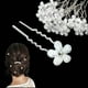 thumbnail image 1 of 40 horquillas para el pelo de boda, pasadores de pelo con flores de diamantes de imitación, horquillas en forma de U para boda, graduación, novia, dama de honor, mujeres y niñas, 1 of 5