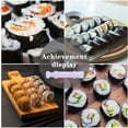 thumbnail image 2 of Tluokm Kit para hacer sushi: kit para hacer principiantes y profesionales, como cuchillo para, 2 tapetes para sushi, Molde para bolas de arroz, plato mojar y m&aacute;s (hecho de bamb&uacute;), 2 of 7