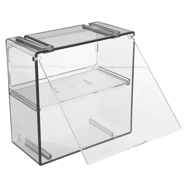 GOOHOCHY Vitrina acrílica para coleccionables, vitrina de doble capa para modelos de coches, caja de almacenamiento transparente, contenedor para modelos de coches, organizador de vitrina.
