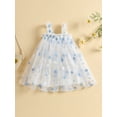 thumbnail image 3 of Seyurigaoka Toddler Baby Girls Summer Lovely Tulle Mesh Dress, Floral Embroidery Sleeveless Sweet Tulle Dress, 3 of 8