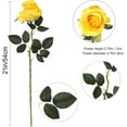 thumbnail image 2 of Artificial Flowers 10 PCS Silk Roses with Long Stems Faux Realistic Roses for Wedding Bouquets Table Centerpieces Party Home Decor(White), 2 of 5