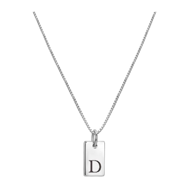 Collares iniciales para las mujeres chapado en plata Letra Collar delicado nombre de plata Collar etiqueta inicial Collares colgantes para las mujeres de moda joyería de plata