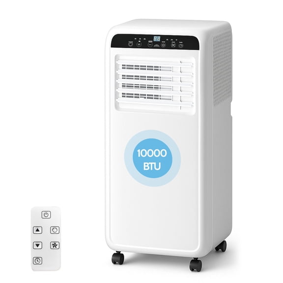 Dimedeal 10000BTU 3-in-1 Portable Air Conditioner with Built-in Dehumidifier Function,Fan Mode, Remote Control, Stay Cool All Summer Long with Our High-Efficiency Air Conditioner (10000BTU), White