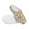 thumbnail image 3 of Lsque Indian Paisley Pattern Womens Comfort Cotton on Scuff With Memory Foam and Anti-skid Sole Slipper-42/43, 3 of 7