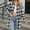 04Black, variant on Flannel Shirt Women Button Down Tops Women's Plaid Button with Pocket Basic Top Jacket Hot Pink 2X