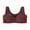 Wine, variant on Women Front Closure Post Surgery Compression Everyday Bra Wireless Mastectomy Bras with Wide Straps