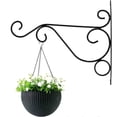 thumbnail image 2 of Soporte de pared de hierro SSuperp para flores Maceta Color negro 25 x 20 cm, 2 of 5