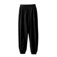 thumbnail image 4 of Kids' Korean Style Mosquito-Repellent Pants, Solid Color Cotton Elastic Cuff Casual Trousers for Summer Outdoor Wear, Lightweight and Breathable for Daily Protection, Play - Black, 4 of 4