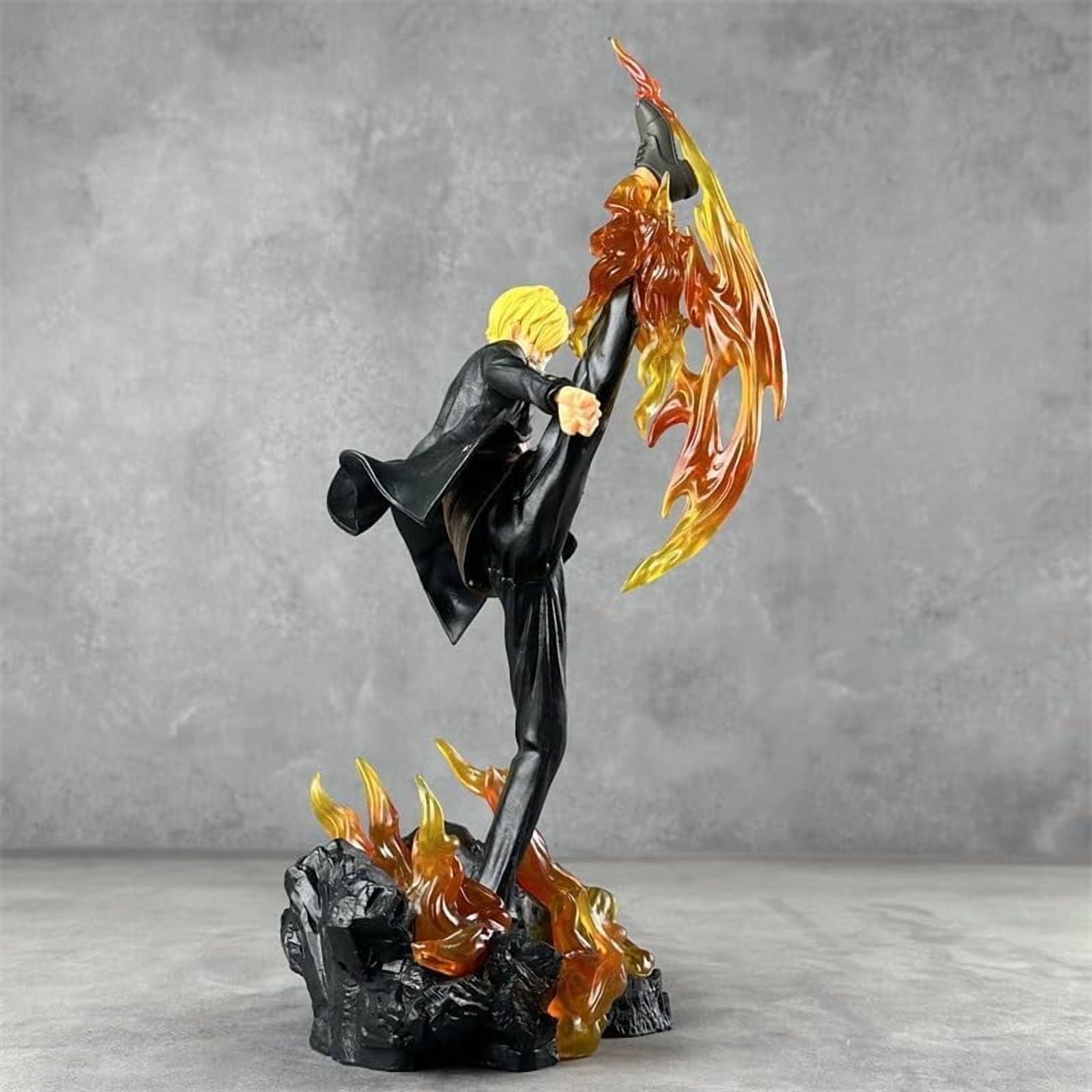 Sanji Figure Standing Fighting Sanji Action Figures 35cm/13.8inch PVC Character Figurine Cosplay Model Collectible for Anime Fans Gifts