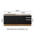 thumbnail image 3 of Alacena Gabinete Bajo Cocina Madesa Glamy 200 Sin Tarja MN, 3 of 5