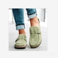 thumbnail image 3 of Sandalias de mujer con punta cerrada, uso exterior, hebilla de cinturón, medias zapatillas, zapatillas informales de talla grande para mujer, talla 43, zapatos de mujer, 3 of 3