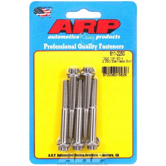 ARP INC. 611-2250 1/4-20 X 2.250 12PT SS BOLTS