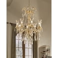 thumbnail image 2 of Adeline Crystal Matte Gold 8 LED Light Glass Chandelier, 2 of 4