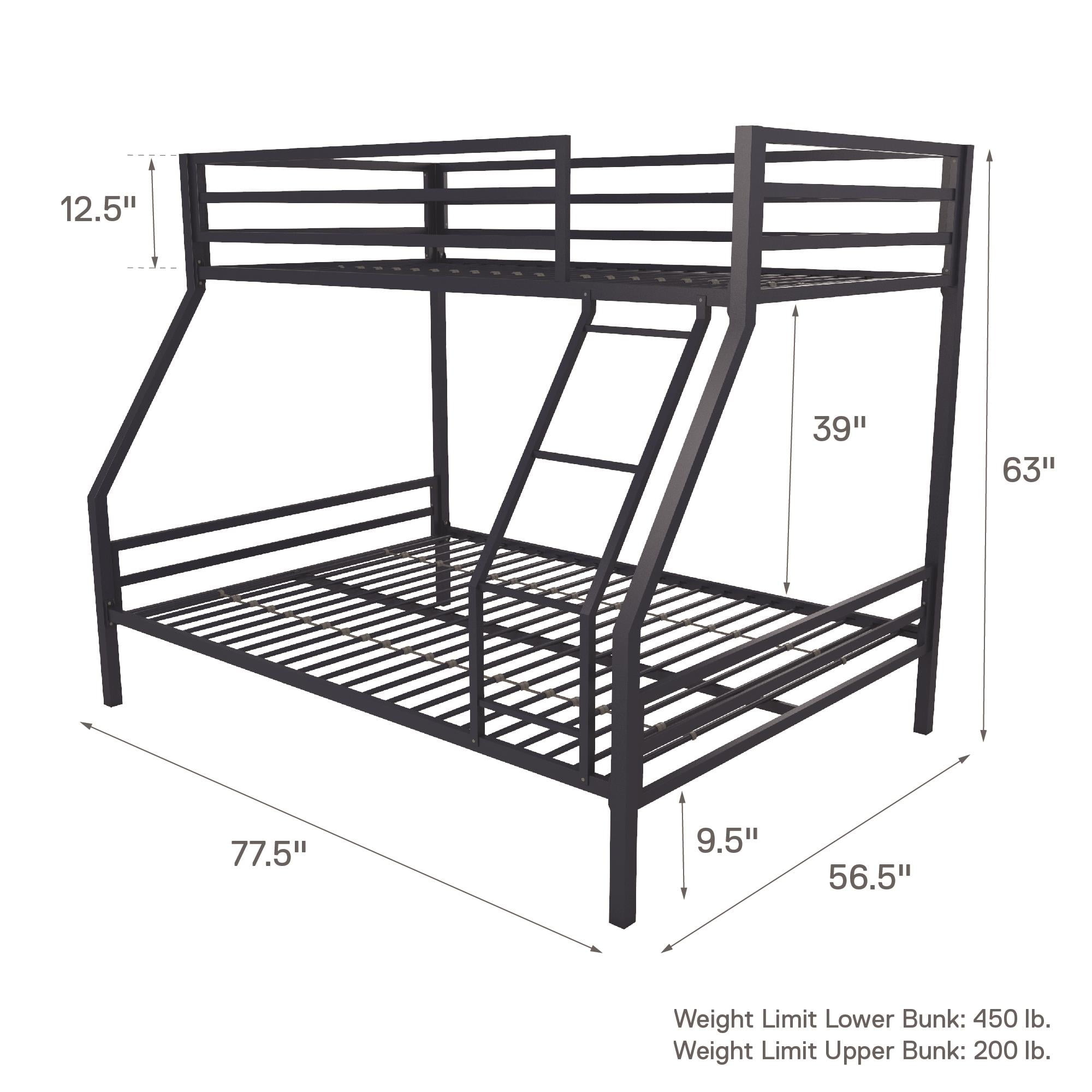 Novogratz maxwell 2024 metal bunk bed