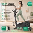 thumbnail image 4 of Funmily Heavy Duty Elliptical Machine for Home, 550 LBS Weight Capacity Magnetic Elliptical Trainer with 16 Resistance Levels, 3-Level Adjustable Pedals, Quiet Drive & LCD Monitor, 4 of 9