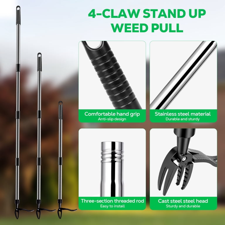 Ohhani Adjustable Weed Puller, 4-Section Handle, Detachable Head photo 5