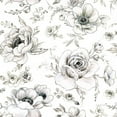 thumbnail image 3 of Nai, Danhui 12x12 Black Modern Framed Museum Art Print Titled - Sketchbook Garden Pattern VA on White, 3 of 5