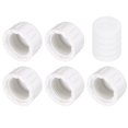 thumbnail image 1 of Tapa de ajuste de tubo hembra de 1/2 pulgada en paquete de 5, tapas de drenaje de limpieza, tapones de socket para líneas de suministro de calentadores de agua, fontanería, blanca, 1 of 6