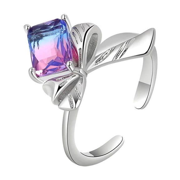 LINXIQIN Women 925 Sterling Silver Butterfly Cubic Zirconia Thumb Ring Stress Anxiety Rings Women's Jewelry Lady Birthday Mother's Day Gifts