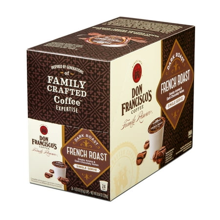 - Don Francisco's French Roast Single Cup Coffee Pods, Dark Roast, 24 Count, Compatible with Keurig K-Cup Machines