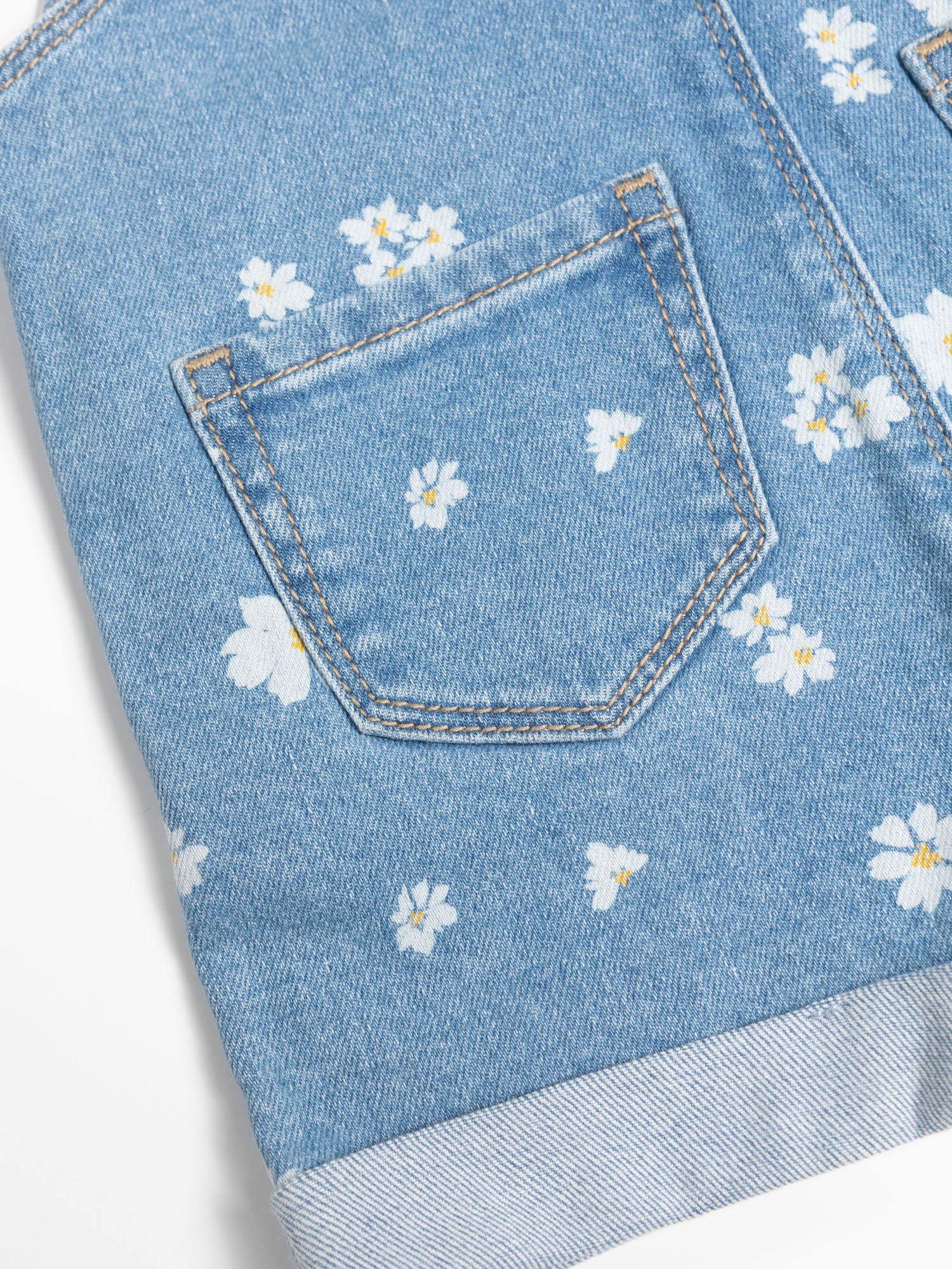 Wonder Nation Toddler Girl Denim Shortall, Sizes 12 Months - 5T