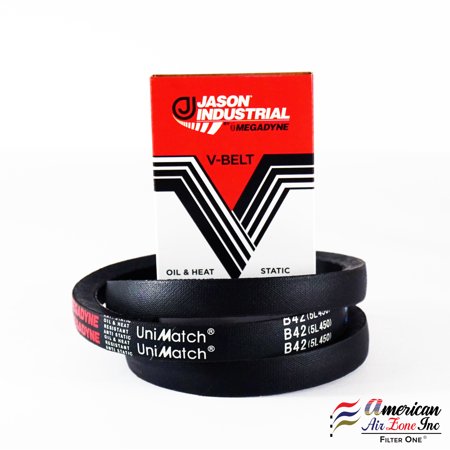 Megadyne - Jason Industrial V Belt - B42 - 5L450 - (Pack of 1) - Wrapped V-Belt - 45 Inch Outside Length - 0.66 Inch Top Width - 0.41 Inch Thick