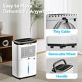 thumbnail image 6 of UrbanSync 9-Pint (DOE) , Max 30 Pints/D 3400 Sq.Ft Dehumidifier, Dehumidification/Drying/Air Modes, Humidity Display Function, 24H Timer, Drainage Hose, for Bedroom Office, Basement, Laundry, 6 of 8