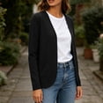 thumbnail image 5 of Posijego Fall Cardigan for Women Long Sleeve Open Front Womens Casual Lightweight Cardigans with Pockets, 5 of 8