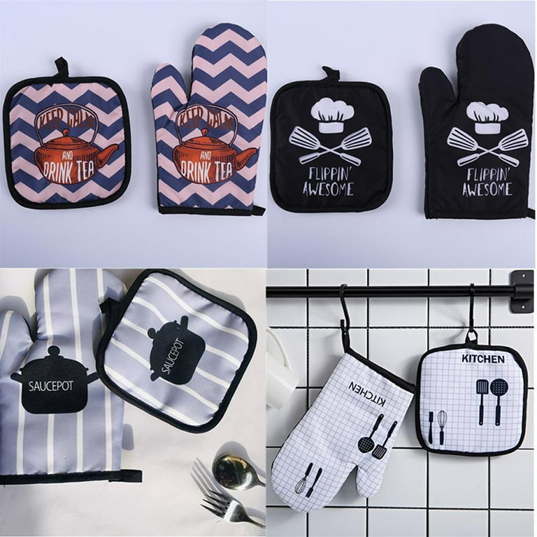 Cute Oven Mitts and Pot Pad Sets Non-Slip Potholders Kitchen Heat Resistant  Cute Heat Resistant Non-Slip Potholders Kitchen Heat Resistant Hot Pads  Cute Oven Mitts and Pot Pad Sets for Kitchen 2 