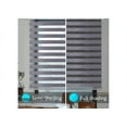 thumbnail image 2 of WYMO Zebra Blinds 60 x 24 INCH - Sheer Horizontal Blinds and Shades for Daytime and Nighttime - Light Filtering Roller Shades for Windows - Blue Grey - Manual Control Stick, 2 of 7
