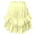 thumbnail image 6 of RUTAYY Women Casual Boho Ruffle Tiered Skorts High Waist Mini Skirts Solid Color Casual Travel Skirts, 6 of 6