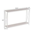 thumbnail image 6 of Ktaxon Modern Console Table, Simplistic Entryway Table, Long Narrow Sofa Side Table TV Stand with Sturdy Metal Frame, White, 6 of 7