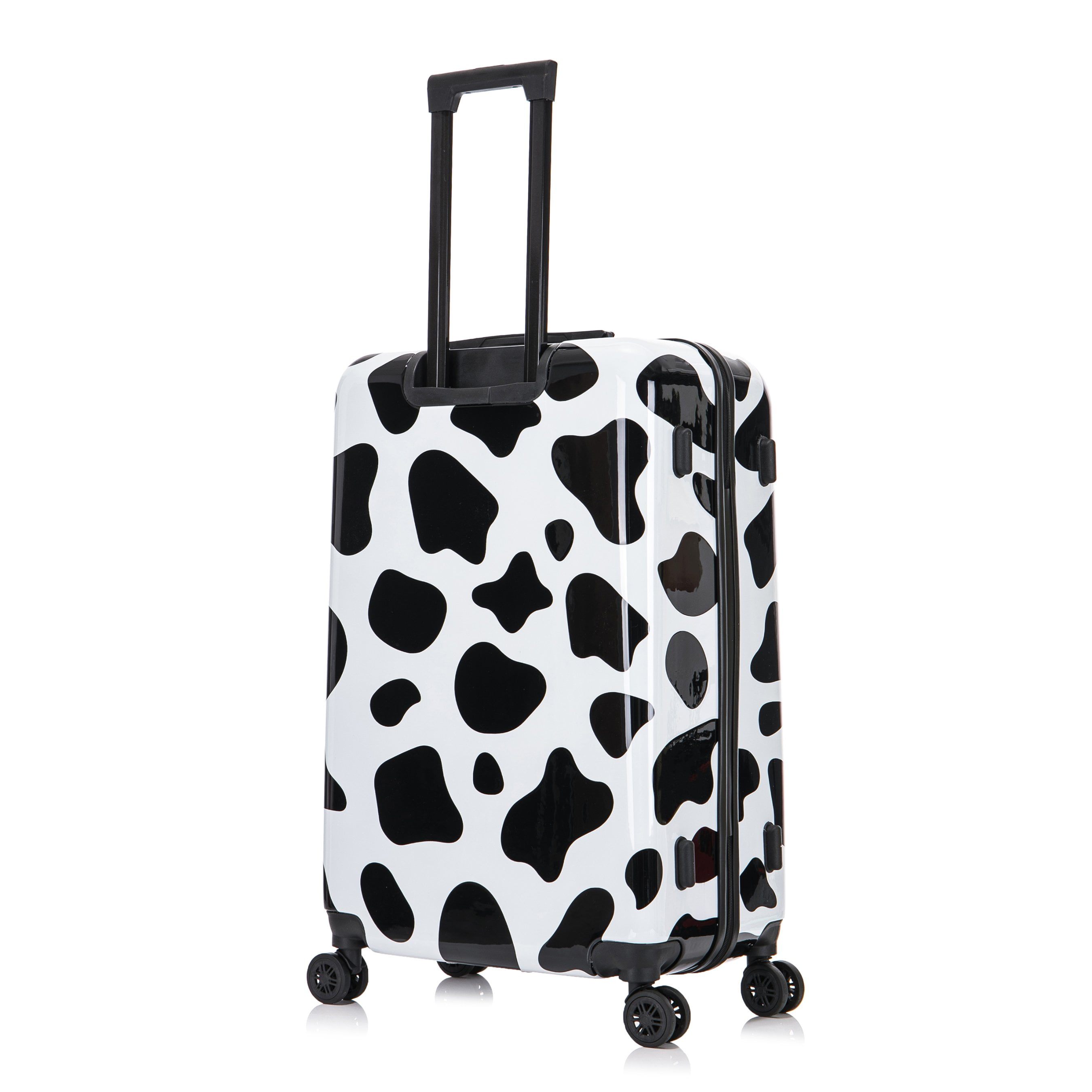 InUSA Print 28" Hardside Lightweight Luggage with Spinner Wheels, Handle and Trolley, Cow
