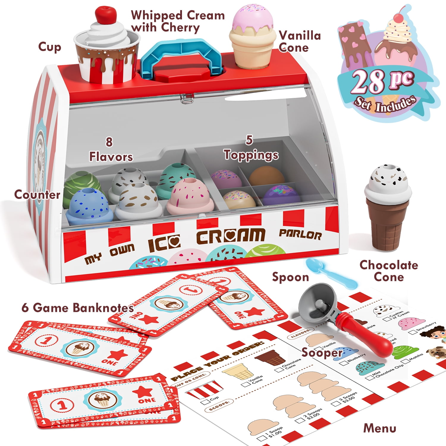 Melissa And Doug Vending Machine Wooden Ice Cream Toys Kids Toy