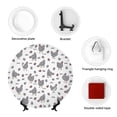 thumbnail image 4 of Picia Funny Chicken Pattern Bone China Decorative Plate – Wall Decor with Stand and Adhesive, Elegant Ornament for Living Room, Office, or Entryway-6in, 4 of 6