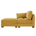 UIXE Oversized Corduroy Chaise Lounge w/Pillows Indoor Recliner Lounge