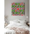 thumbnail image 3 of Canvas Print Wall Art Summer Watermelon Black White Stripes Farmhouse Vintage Framed Canvas Art Wall Decor Pictures Painting Morden Artwork for Living Room Bedroom, Ready to Hang, 16"x16", 3 of 4