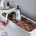 thumbnail image 7 of Kdxio Gothic Eastern Floral Skull Pattern Non-Slip Diatom Mud Faucet Drain Pad,Self Absorbent Mat for Kitchen Sink for Variety Kitchen & Bathroom Countertops, 7 of 7