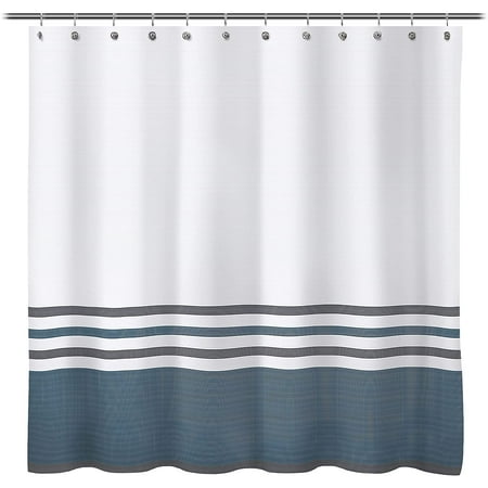 Huaca Design Striped Fabric Shower, Shower Curtains Dark Brown