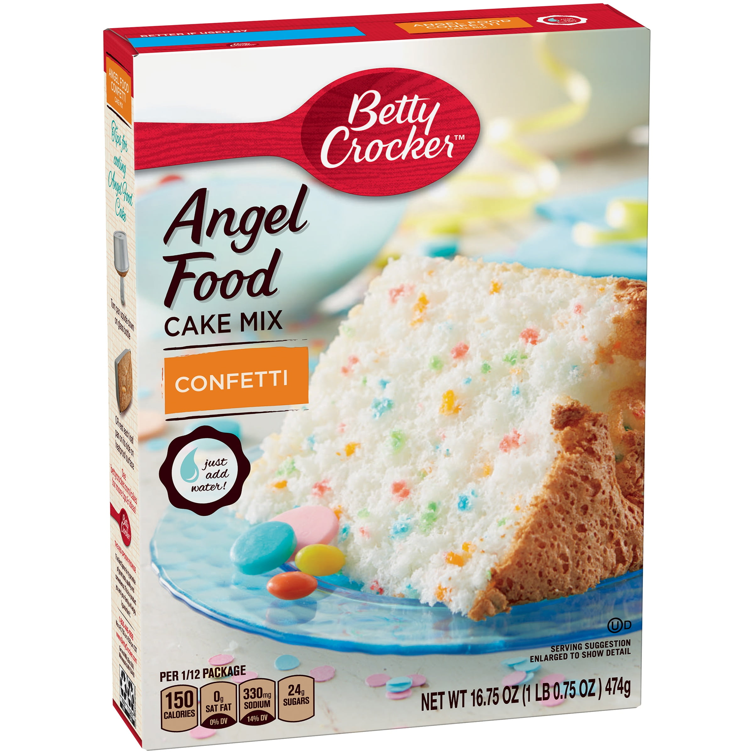 Betty Crocker Angel Food Cake Mix Confetti, 16.75 OZ by General Mills Sales, Inc.