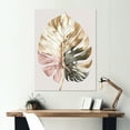 thumbnail image 2 of Designart Gold And White Philodendron Leaf II Canvas Wall Art, 2 of 5