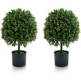 thumbnail image 1 of Kojooin Plantas Topiarias Artificiales, Árboles de Bolas de Boj Falsos para Exteriores E Interiores, Vegetación Sintética para Decoración Del Hogar, 20 Pulgadas, con Fruta, 2 Pzas, 1 of 7